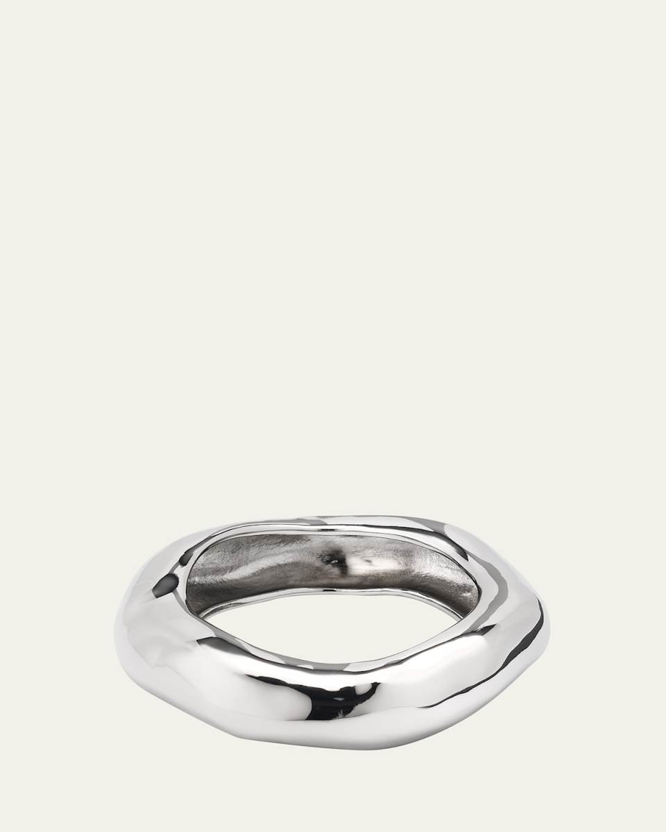 Wide Molten Bangle, Size Small